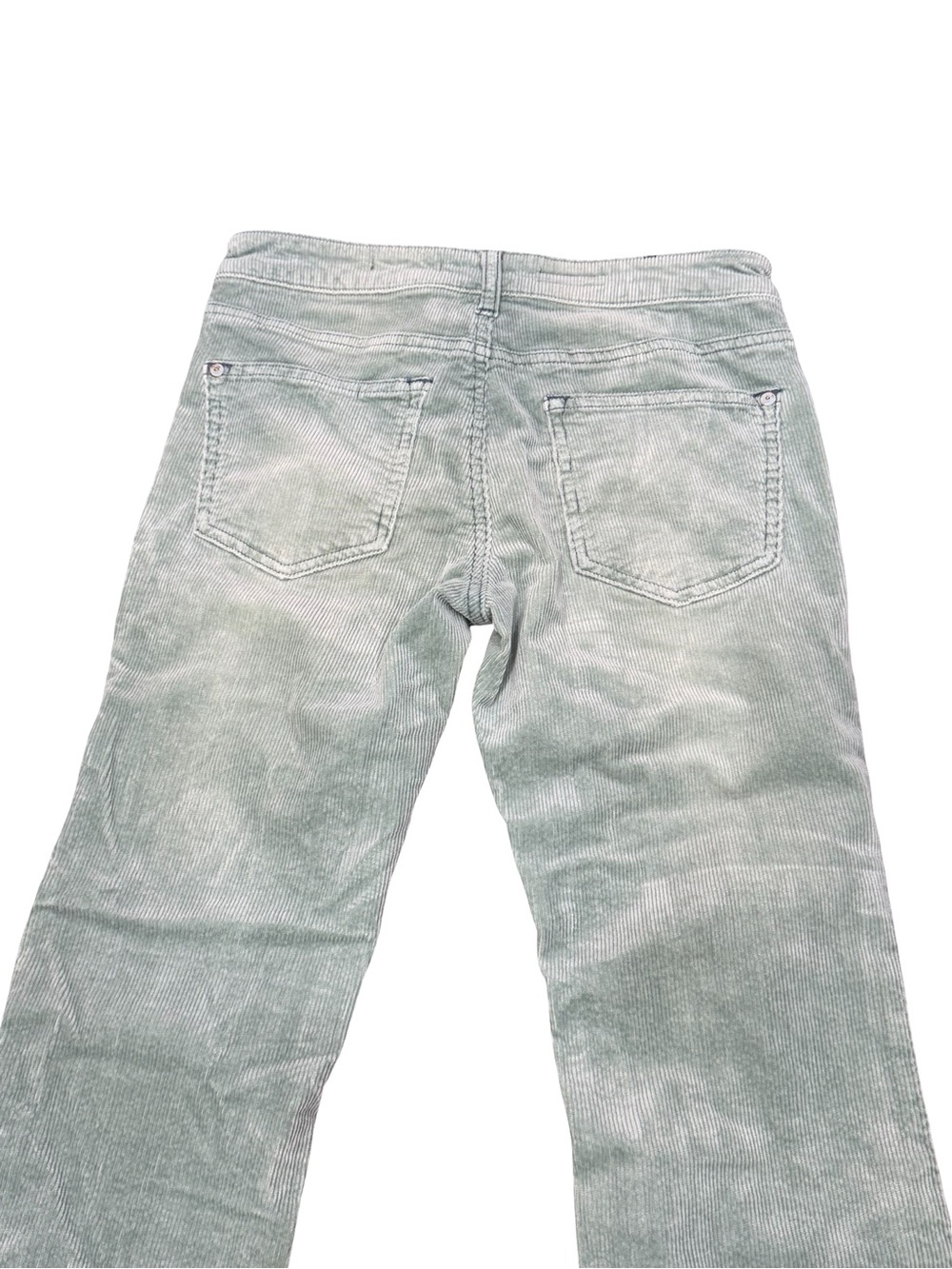 🌿 Anthropologie Pilcro The Icon Corduroy Flare Low Rise‎ Pants Green Size 26 - Picture 12 of 14